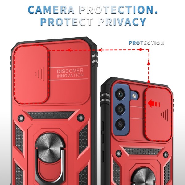 Kryt na Samsung Galaxy S22 odolný s krytkou na fotoaparát červený