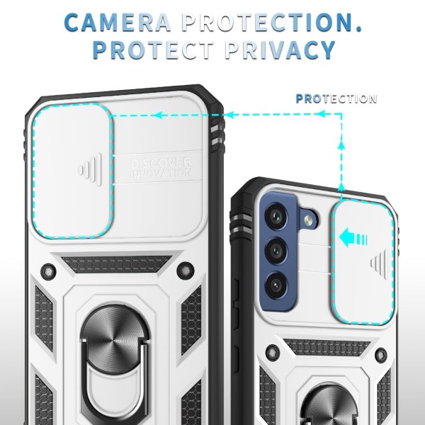 Kryt na Samsung Galaxy S22 odolný s krytkou na fotoaparát bílý