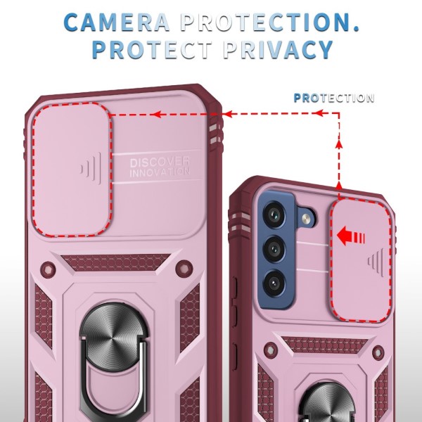 Kryt na Samsung Galaxy S22 odolný s krytkou na fotoaparát vínový