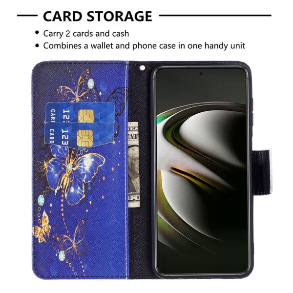 Pouzdro na Samsung Galaxy S22 Motýl fialové