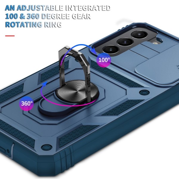 Kryt na Samsung Galaxy S22 Plus odolný s krytkou na fotoaparát tmavě modrý