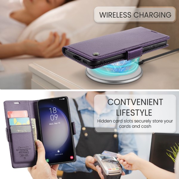 Pouzdro na Samsung Galaxy S23+ CASEME smooth fialové
