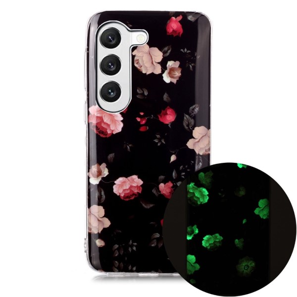 Kryt na Samsung Galaxy S23+ svítící Růže černý