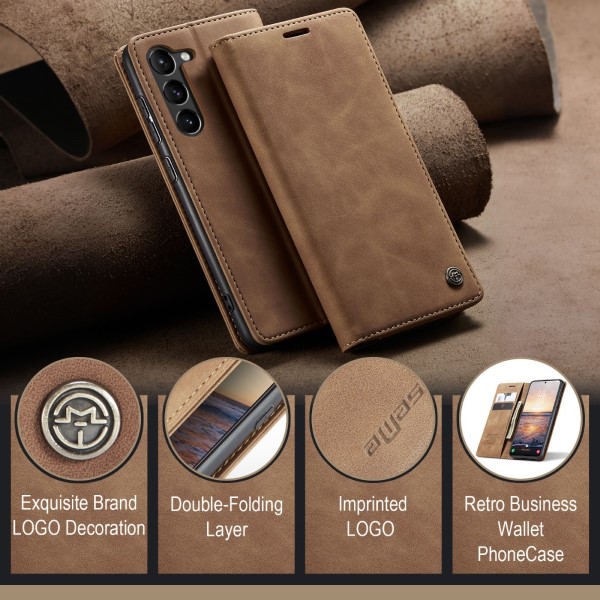 Pouzdro na Samsung Galaxy S23+ CASEME světle hnědé
