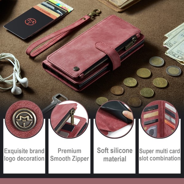 Pouzdro na Samsung Galaxy S23 Ultra CASEME Deluxe červené