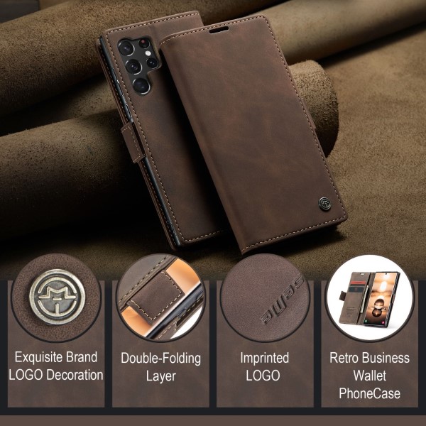 Pouzdro na Samsung Galaxy S23 Ultra CASEME hnědý