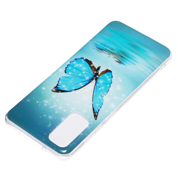 Kryt na Samsung Galaxy S20 svítící Motýl