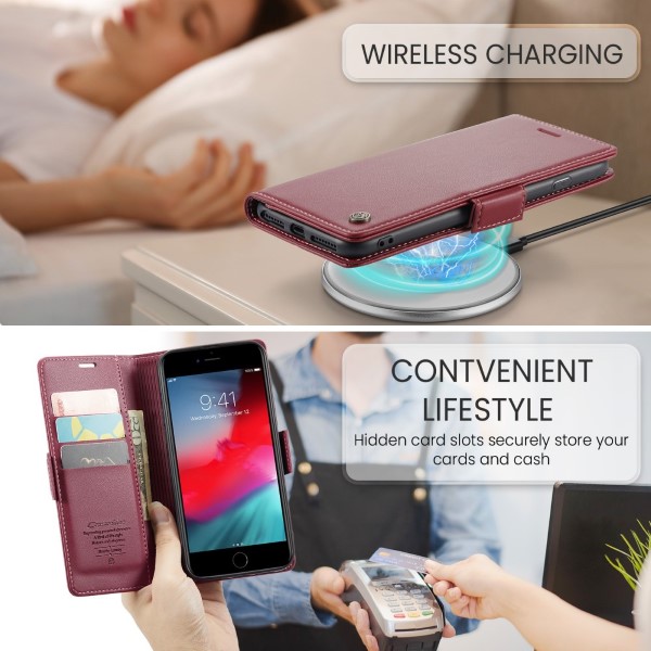 Pouzdro na iPhone 7 Plus / 8 Plus CASEME červené