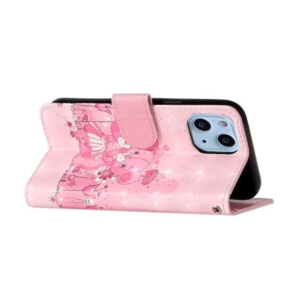 Pouzdro pro iPhone 13 Mini Medvídek růžové