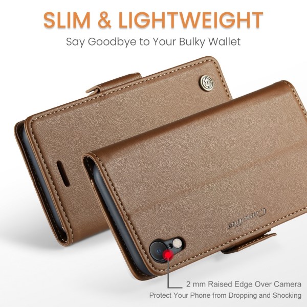 Pouzdro pro iPhone Xr CASEME Smooth hnědé