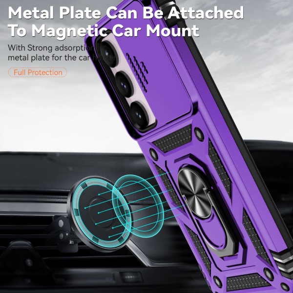 Kryt na Samsung Galaxy S23 FE odolný s krytkou na fotoaparát fialový