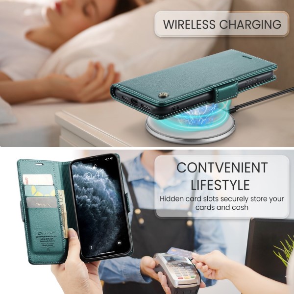 Pouzdro na iPhone 11 Pro Max CASEME smooth zelené