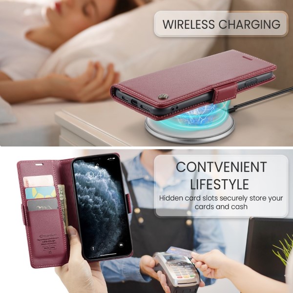 Pouzdro na iPhone 11 Pro Max CASEME smooth červené