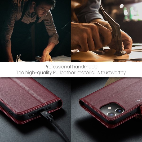 Pouzdro pro iPhone 12 Mini CASEME Smooth červené