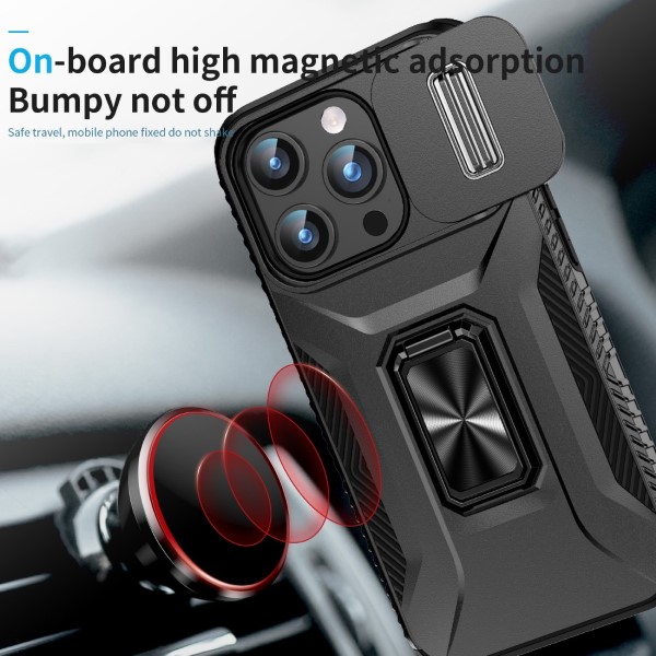 Kryt na iPhone 15 Pro odolný s krytkou na fotoaparát černý