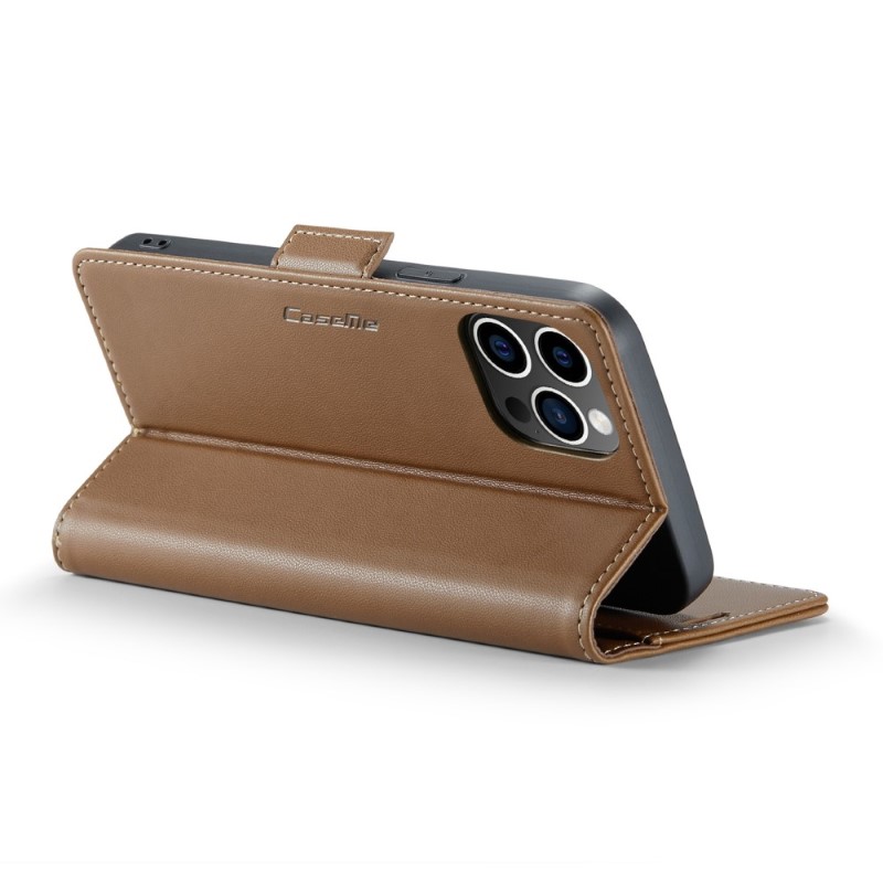 Pouzdro pro iPhone 12 Pro Max CASEME smooth hnědé