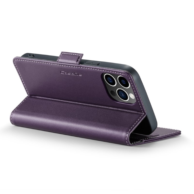Pouzdro pro iPhone 12 / 12 Pro CASEME smooth fialové