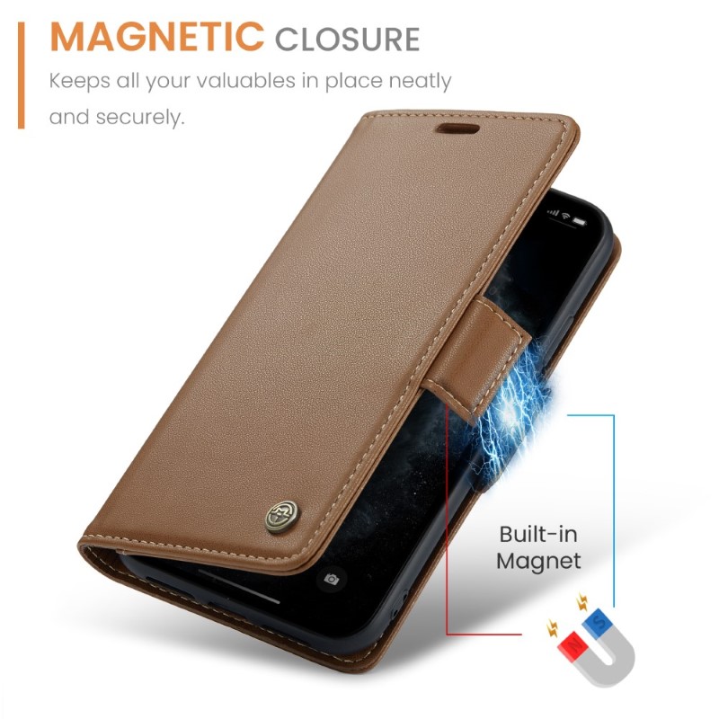 Pouzdro pro iPhone 11 Pro CASEME smooth hnědé