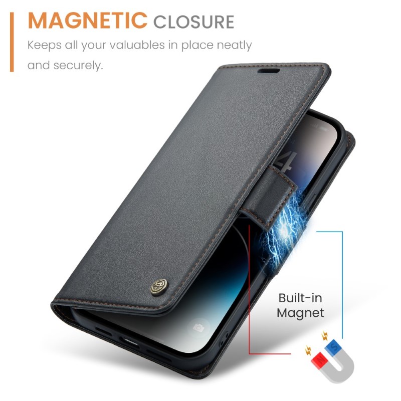 Pouzdro na iPhone 15 Pro Max CASEME Smooth černé