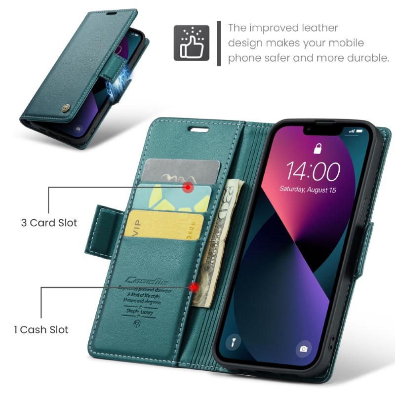 Pouzdro na iPhone 15 CASEME Smooth zelené