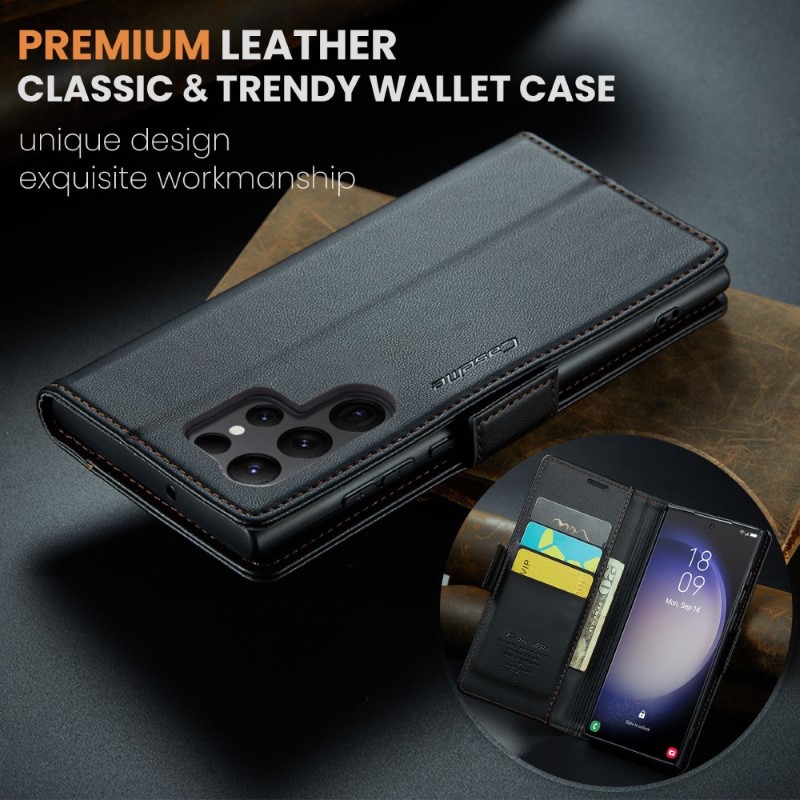 Pouzdro na Samsung Galaxy S24 Ultra CASEME smooth černé