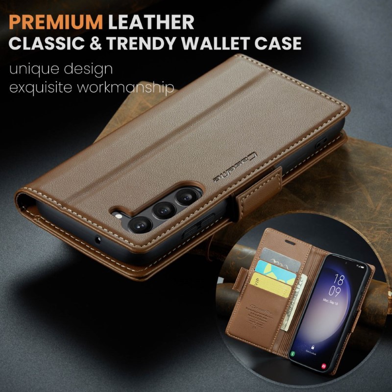 Pouzdro na Samsung Galaxy S24 Plus CASEME smooth hnědé