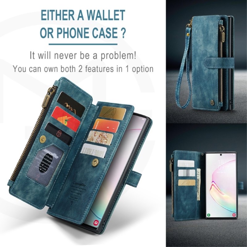 Pouzdro na Samsung Galaxy Note 10 Plus CASEME Deluxe modré