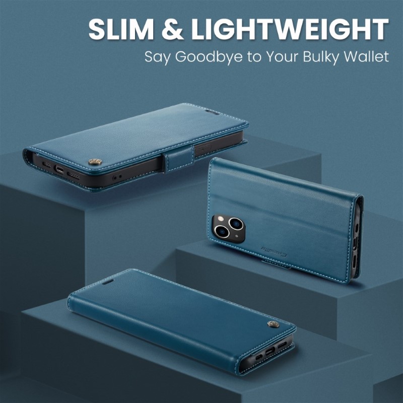 Pouzdro na iPhone 14 CASEME Smooth modré