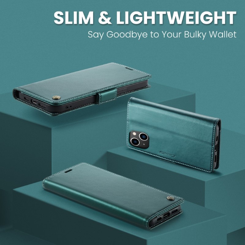 Pouzdro na iPhone 14 CASEME Smooth zelené