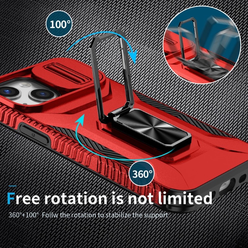 Kryt na iPhone 13 Mini odolný s krytkou na fotoaparát červený