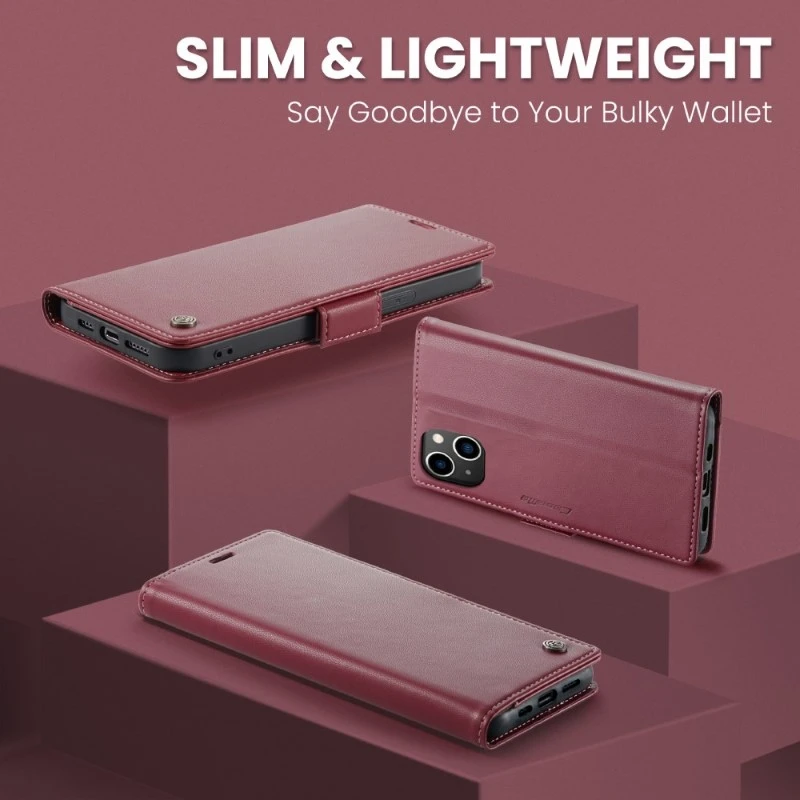 Pouzdro na iPhone 14 Pro CASEME Smooth červené