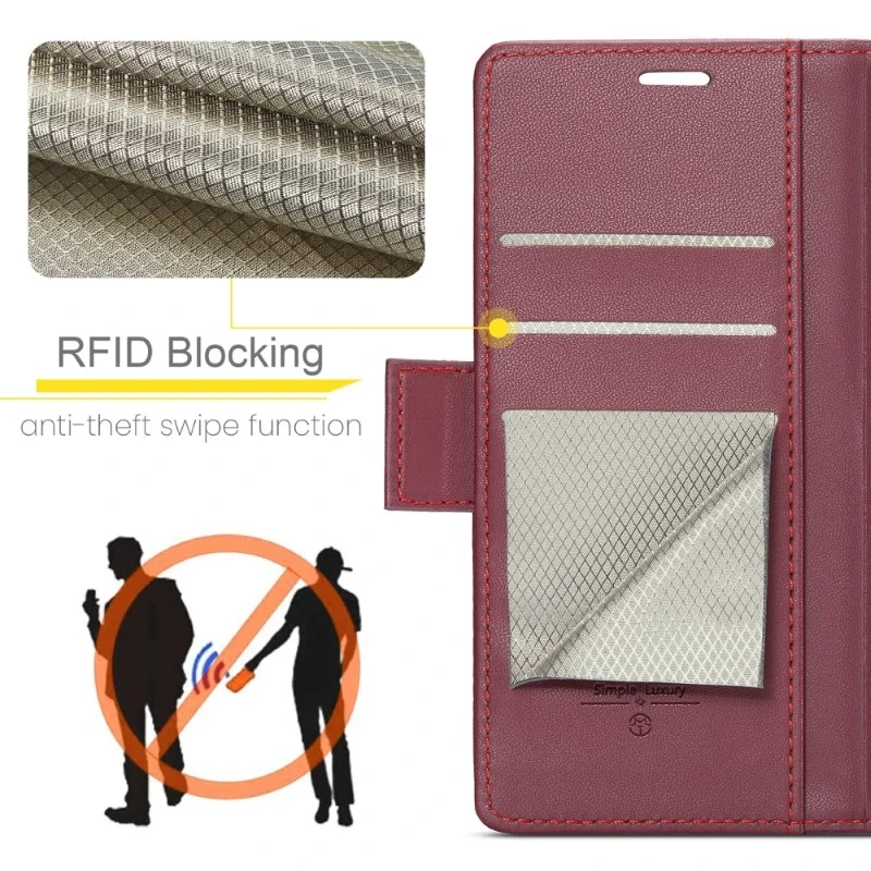 Pouzdro na iPhone 16 CASEME Smooth červené