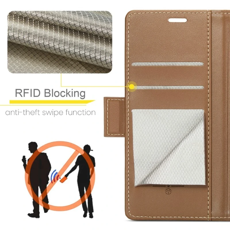 Pouzdro na iPhone 16 CASEME Smooth hnědé