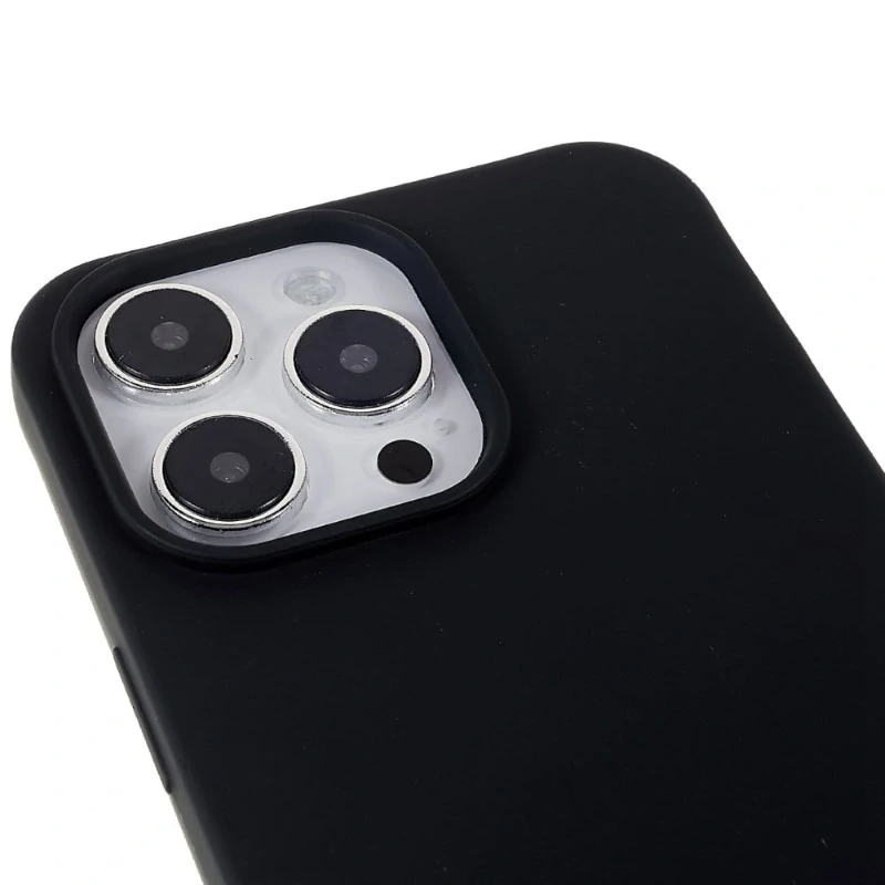 Kryt na iPhone 16 Pro gumový se šňůrkou na krk černý