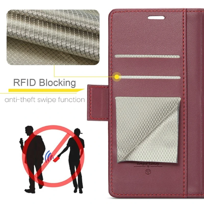 Pouzdro na iPhone 16 Pro Max CASEME Smooth červené