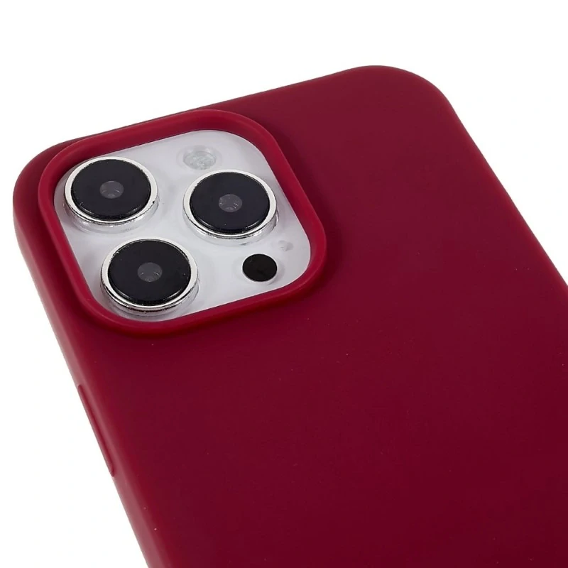 Kryt na iPhone 16 Pro Max gumový se šňůrkou na krk vínový