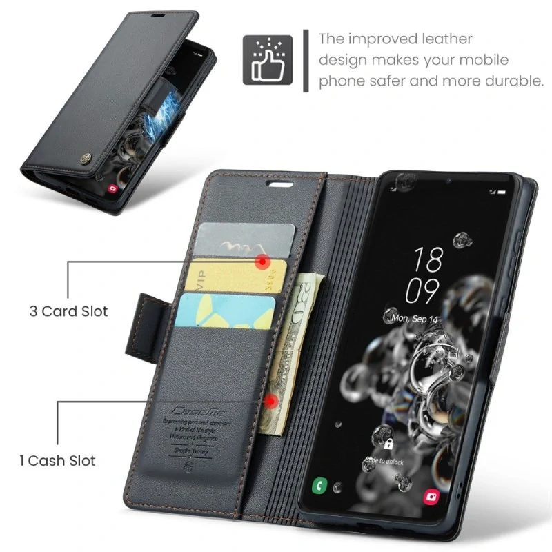 Pouzdro na Samsung Galaxy S20 Ultra CASEME smooth černé