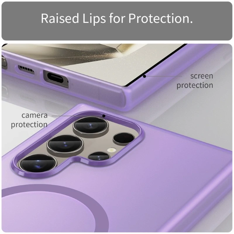 Kryt na Samsung Galaxy S24 Ultra gumový Magnetic  (podpora MagSafe)  fialový