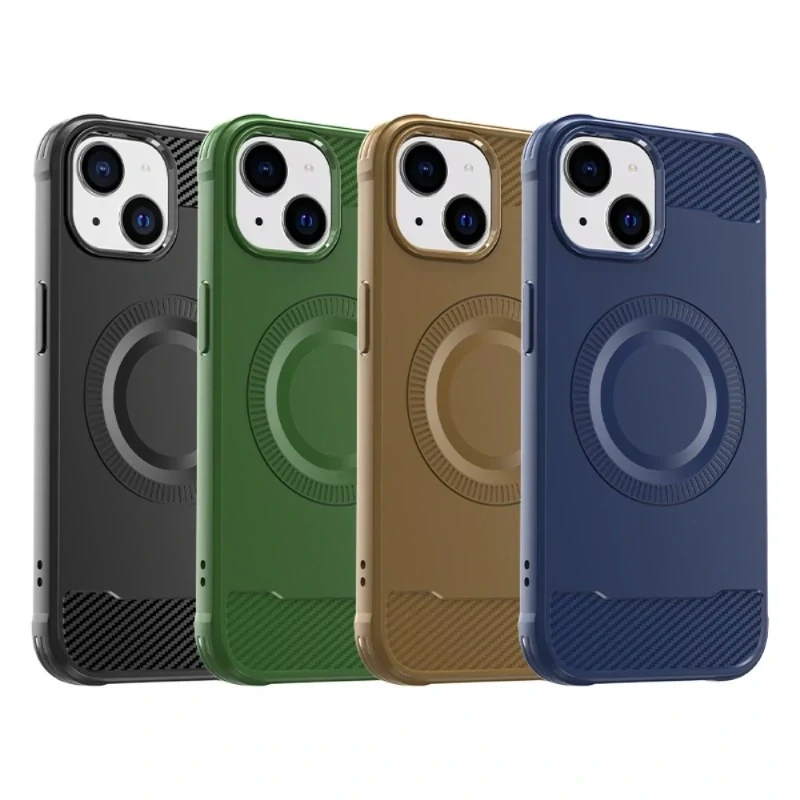 Kryt na iPhone 15 gumový (podpora MagSafe) modrý