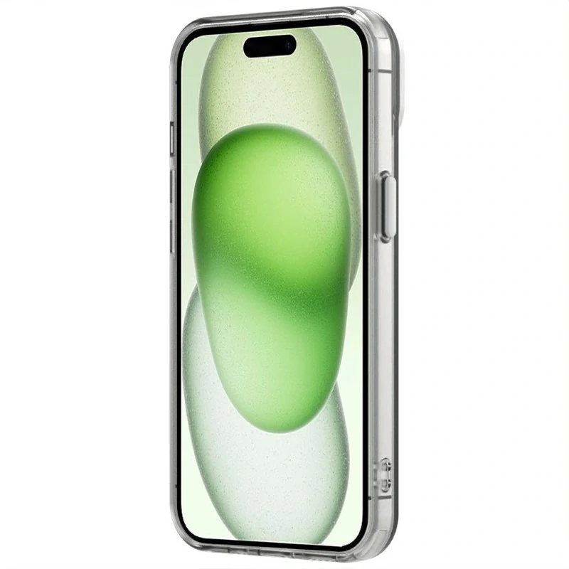 Kryt na iPhone 15 gumový Candy (podpora MagSafe) bílý