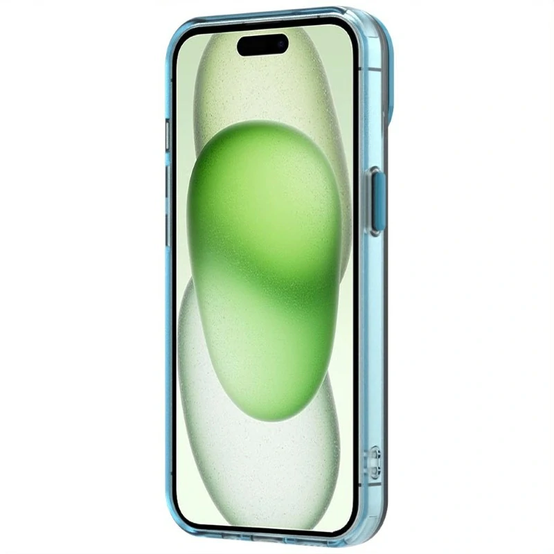 Kryt na iPhone 15 gumový Candy (podpora MagSafe) modrý