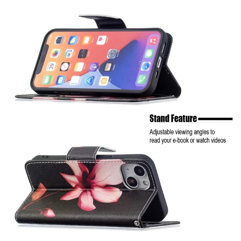 Pouzdro pro iPhone 15 Kytka černé