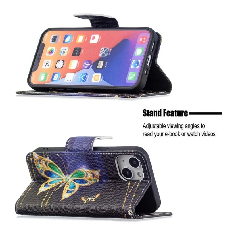 Pouzdro pro iPhone 15 Motýl černé