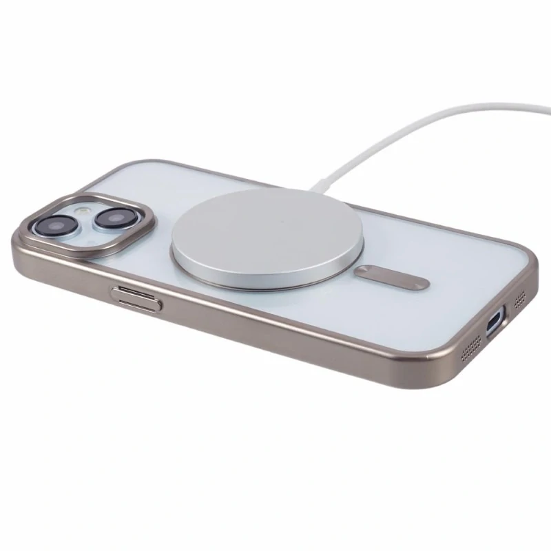 Kryt na iPhone 15 s podporou MagSafe šedý
