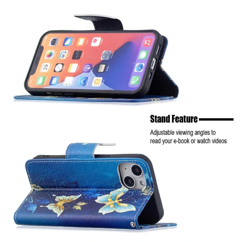 Pouzdro pro iPhone 15 Motýl modré