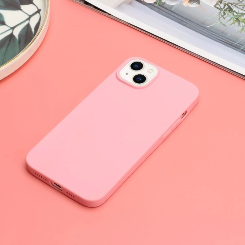 Kryt na iPhone 15 gumový Premium růžový
