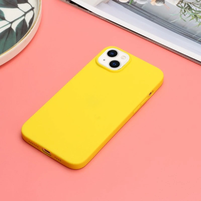 Kryt na iPhone 15 gumový Premium žlutý
