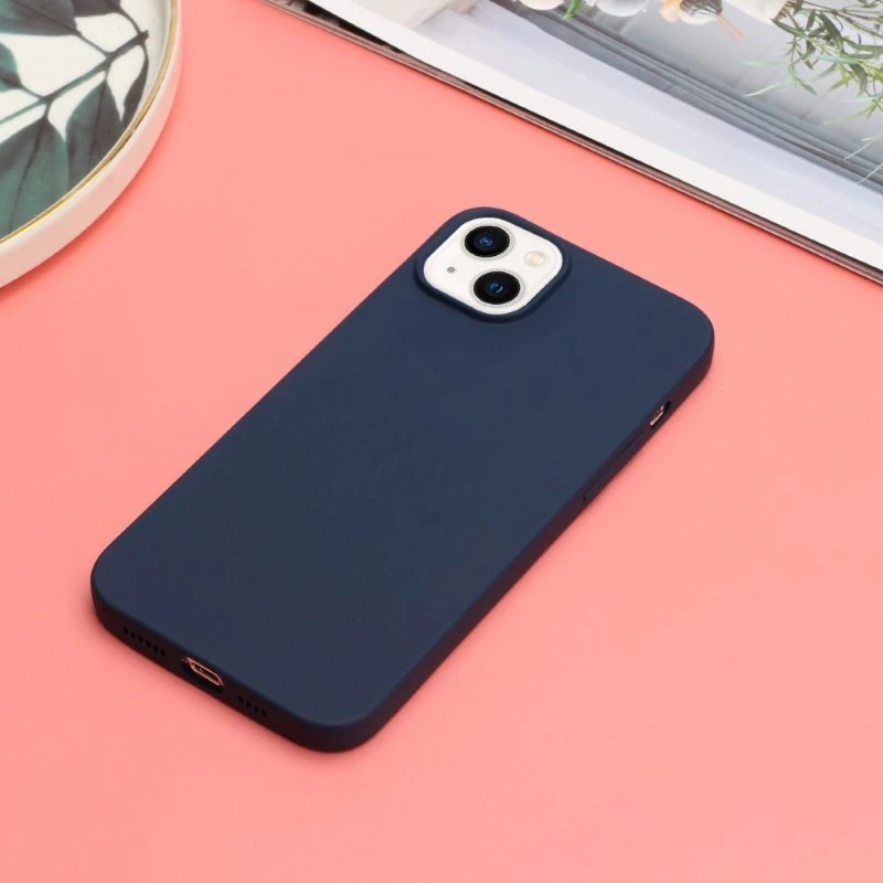 Kryt na iPhone 15 gumový Premium tmavě modrý