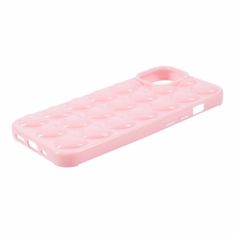 Kryt na iPhone 15 Srdíčka růžový