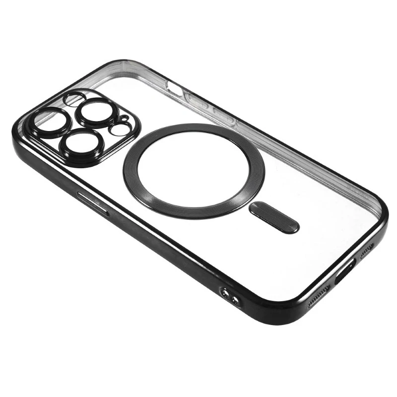 Kryt na iPhone 15 Pro gumový s podporou MagSafe černý